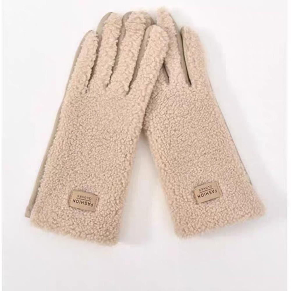 Polar Fleece Winter Gloves Warm Full Finger Driving Mittens Windproof Coldproof Windproof Cold Proof Gloves Autumn and Winter