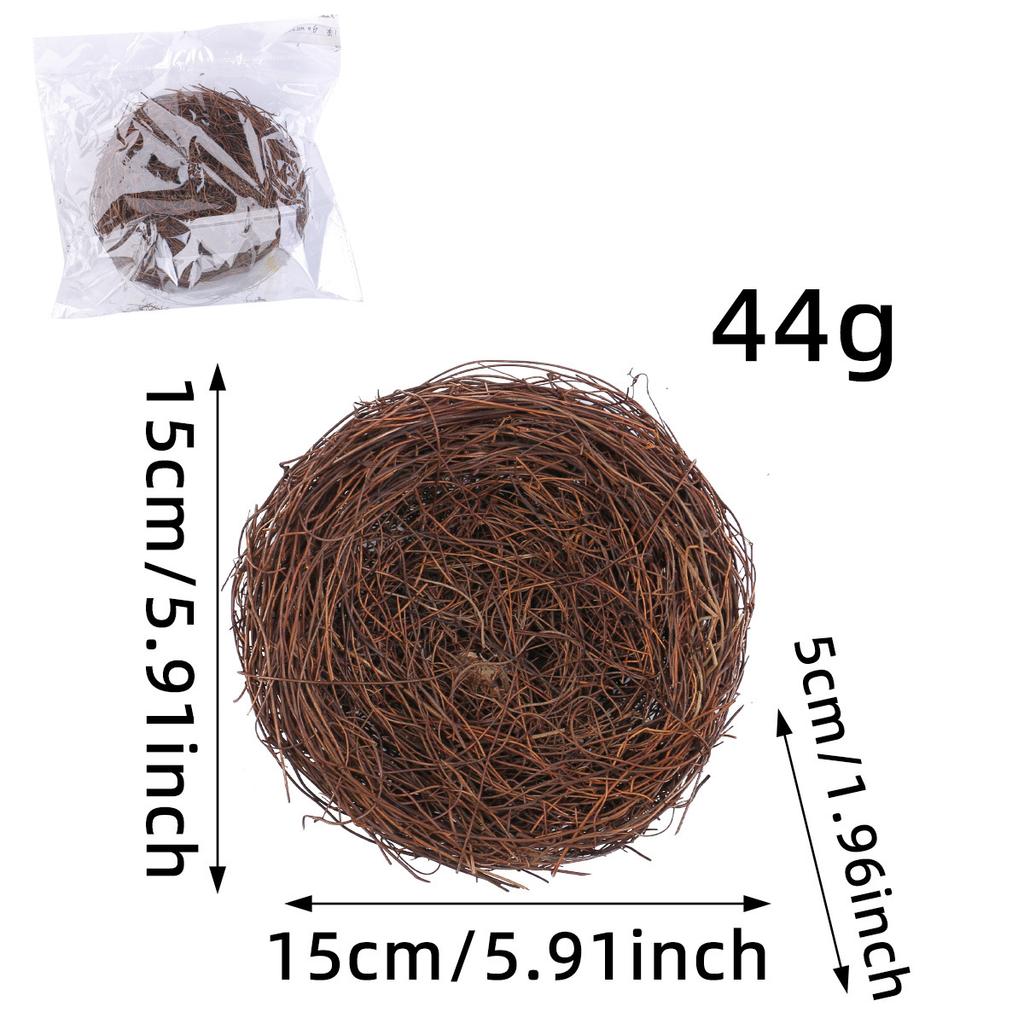 Easter simulation bird nest decoration ornaments, courtyard simulation grass nest, DIY vine woven dead branches bird nest