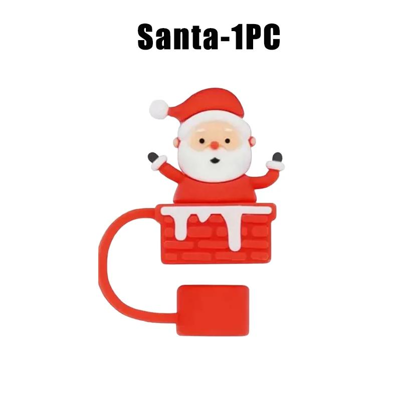 

Рождественские соломинки-крышки для стаканов 10 мм пыленепроницаемые насадки для соломинок для чашек 30 40 унций аксессуары для крышек стаканов наконечники для соломинок крышка