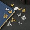 10Pcs Antique Brass Slice Pendants For Jewelry Making DIY Charm Decoration