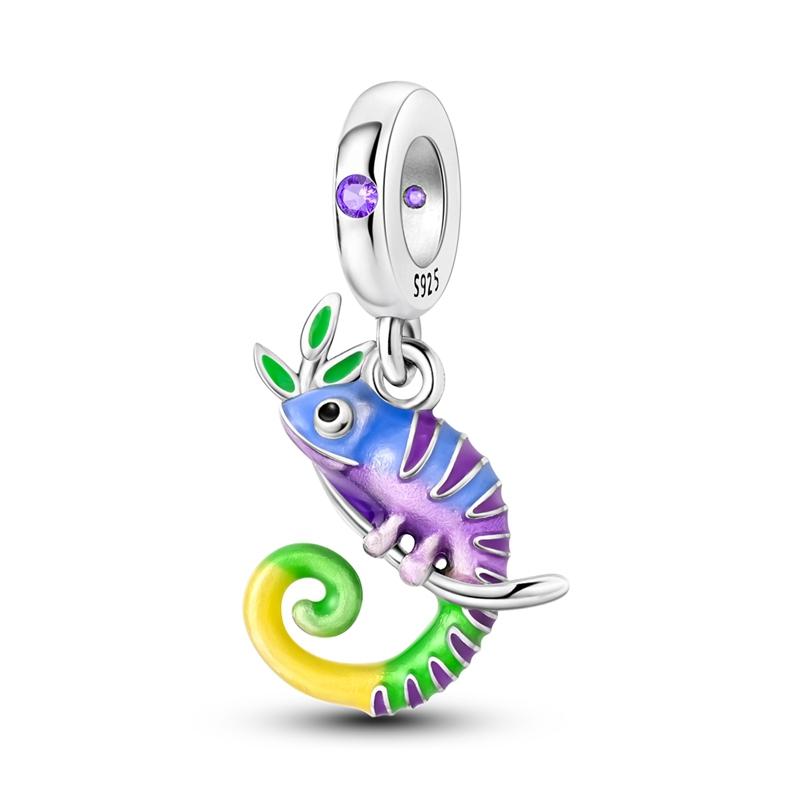 Copper Lovely Cute Chameleon Charm Pendant For Bracelets Diy Women'S High Quality Personalized Fine Jewelry