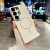 Golden armor PC oil injection magnetic suction suitable for Samsung S26Ultra mobile phone case S25 skin feeling anti-drop A17 protective case