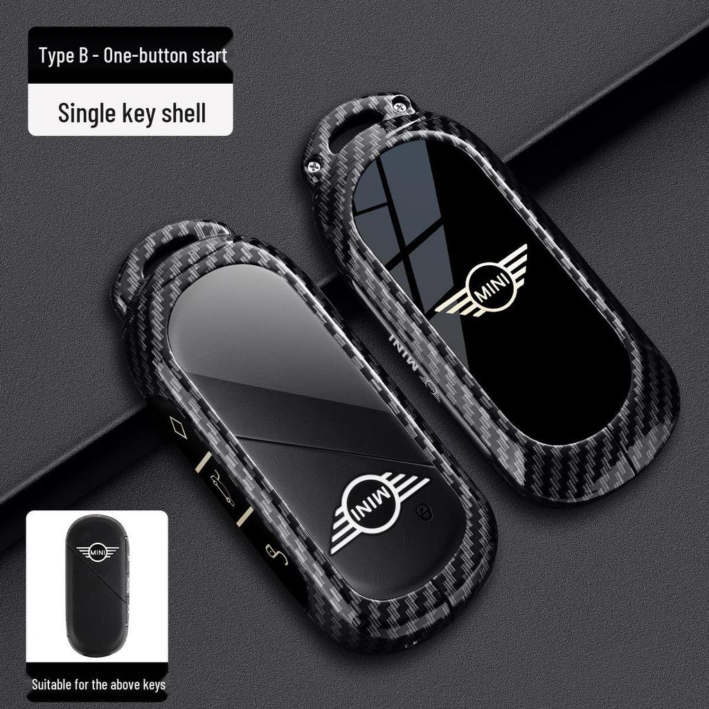 BMW Mini Key Case for Countryman and Cooper (Models F54, F55, F56, F60) - Carbon Fiber Metal Shell