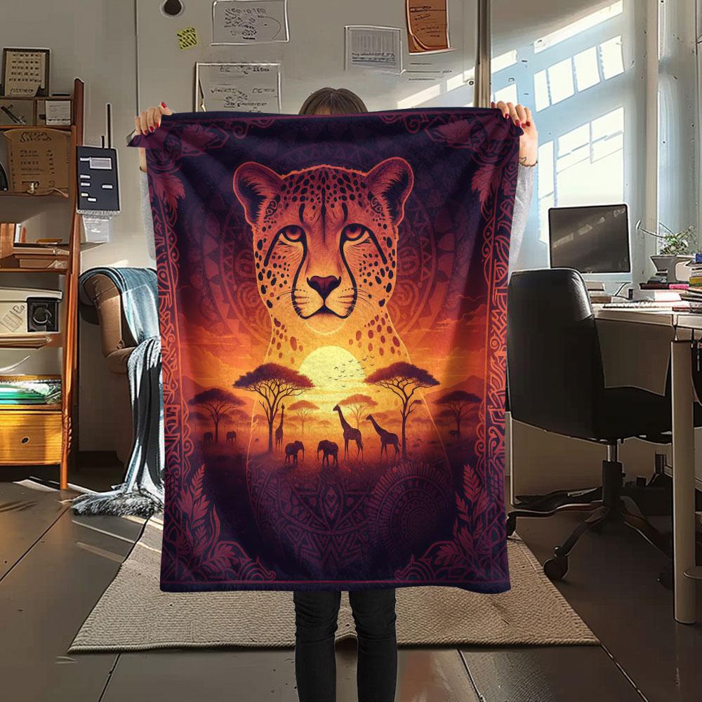 

1Pc Grasslandanimals Print Flannel Blanket, High quality Comfortable for All Seasons, Home Decor, Warmth and Comfort, Perfect for Christmas Gifts 80cm x 120cm