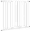 Stair Safety Gate Barrier Gate Without Drilling with Automatic Closing for Children Kitchen Stairs 76-88 X 76 Cm White