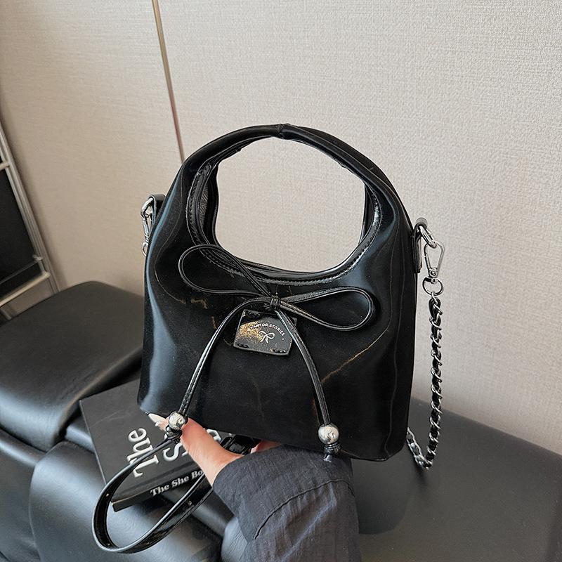 

Simple messenger bag shoulder bag spring new sweet straps bow handbag women чёрный