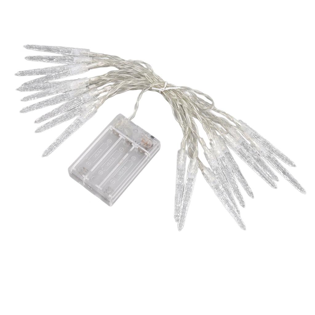 LED Ice Cone String Light 20LEDs Waterproof Icicle Fairy String Light for Holiday Christmas Indoor