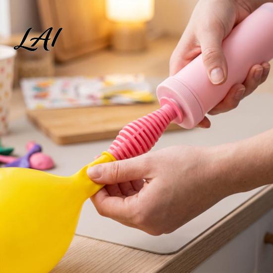 Compact Balloon Inflatable Device Hand Held Way Dual Two Plastic Pump Action Inflator Latex Inflator Manual Air Pump for Balloons