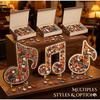 Musical Note Shape Wooden Jigsaw Puzzle Instrument Print Musical Note Puzzle  Table Decor
