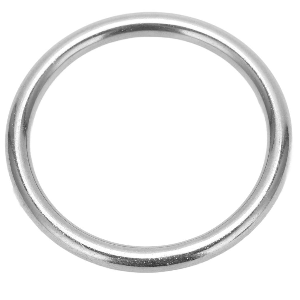 Boat Round Rings Stainless Steel O Ring with Wire Diameter 8mm Specification for Boat Sailing Diving8x50mm 0.3x2in