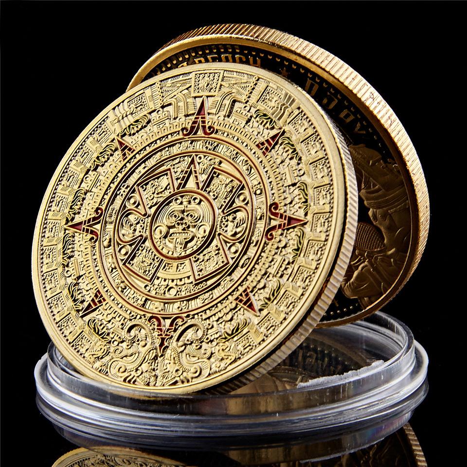 Maya Commemorative Coin and Badge Gift Set - Collectible and In Stock