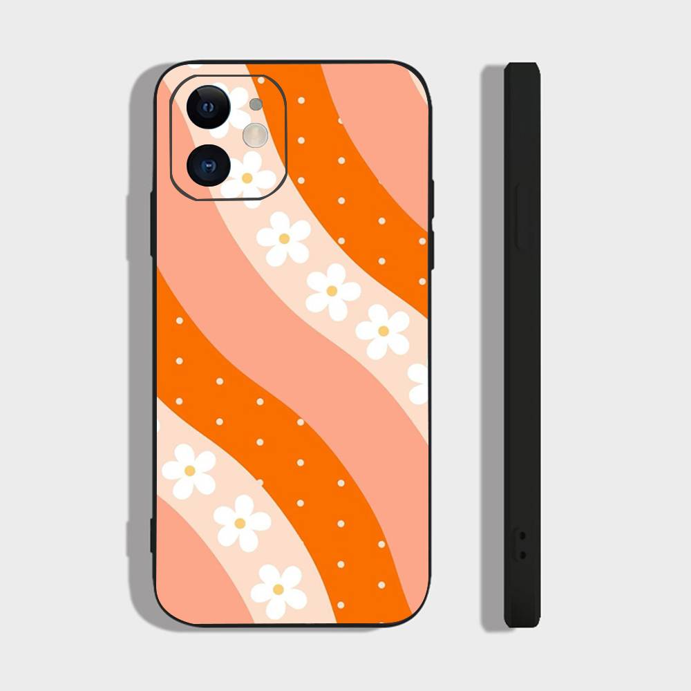 Colorful Waves Phone Case For IPhone 17 Air 16 15 14 13 Pro Max 11 12 Black Silicone Cover