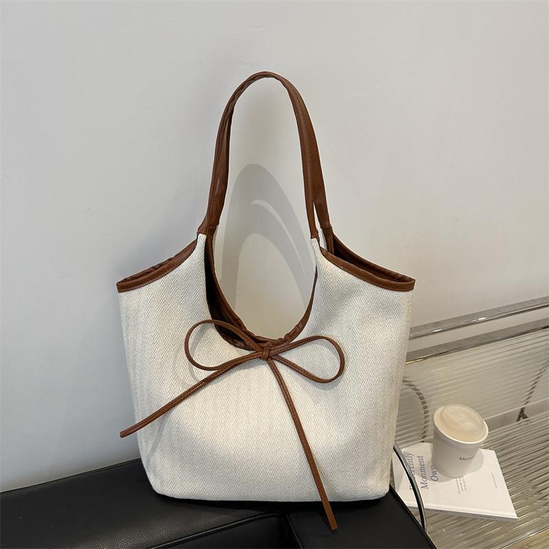 Cotton Linen Tote Bag For Women Large Capacity Fashionable Casual Daily Use