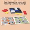 Logic Brain Teaser Puzzles for Kids Portable Educational Toy with 4 Difficulty Levels & 88 Challenges Logical Thinking Training
