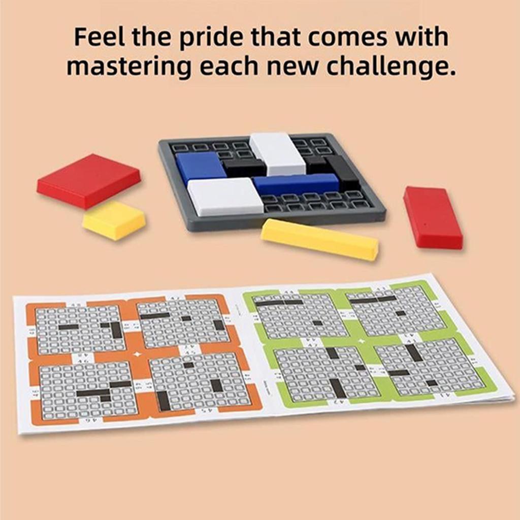 Logic Brain Teaser Puzzles for Kids Portable Educational Toy with 4 Difficulty Levels & 88 Challenges Logical Thinking Training