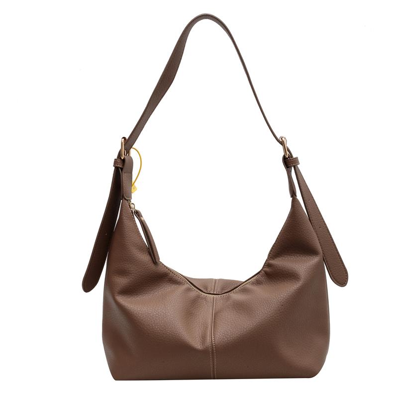 MOODS Lychee Pattern Tote Bags For Women  Latest Branded Shoulder Hobo Bag Soft PU Leather Retro Large Capacity Shopper Tote