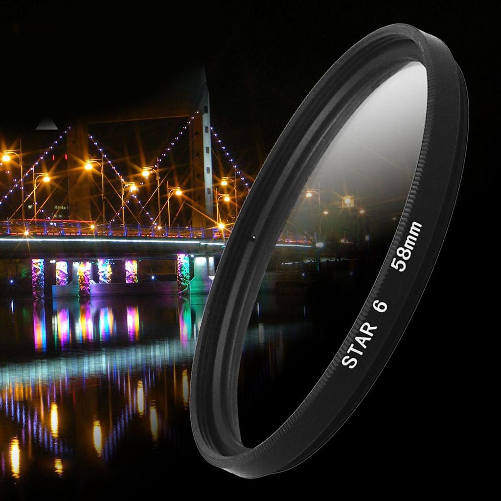 Camera Lens Star Filter 4/6/8 Line Starlight Night Photography for Canon for Nikon for Sony for Pentax for Panasonic for Olympus