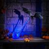 Dragon Bookshelf Decor Nook Light with LED Flame Effect, Fantasy Shelf Decor, Book Flying Display Ornament for Study Room Reading Corner Library