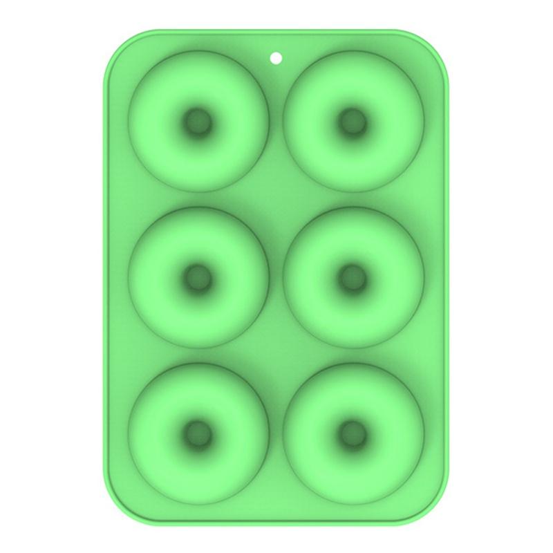 Silicone Doughnut Mold Colorful Soft Dessert Making Tool Snack Cookie Tray Heat-resistant Kitchen Oven Baking Tool Mold