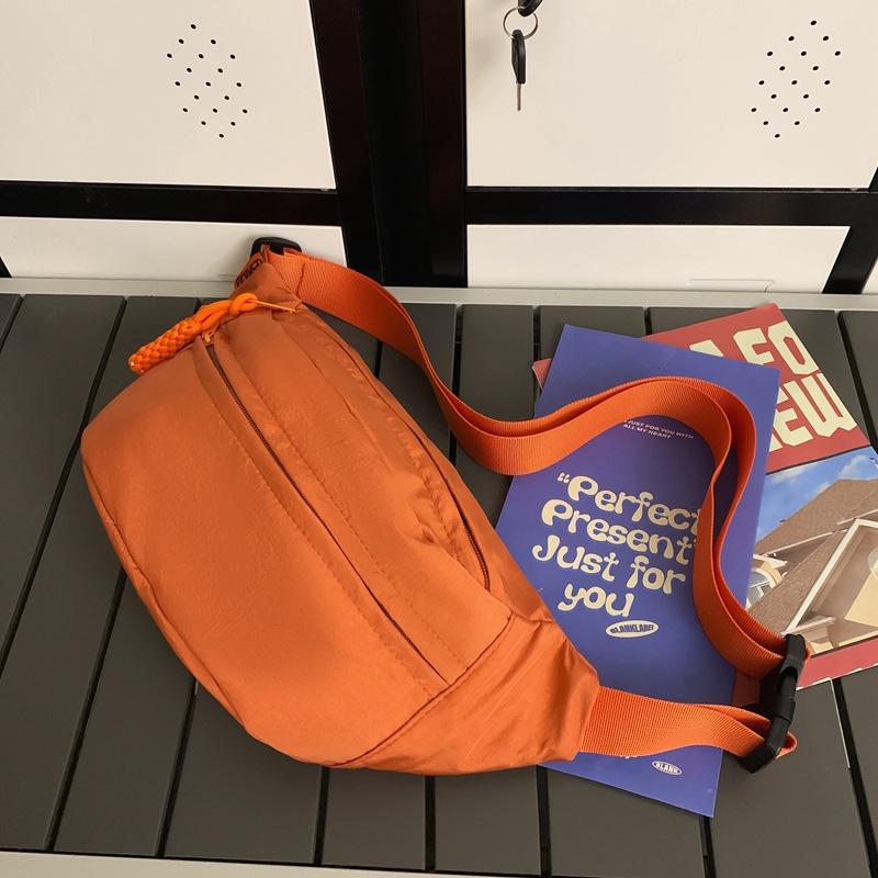 Breast bag men's casual large-capacity messenger bag trendy sports backpack women's light riding personalized trendy bag