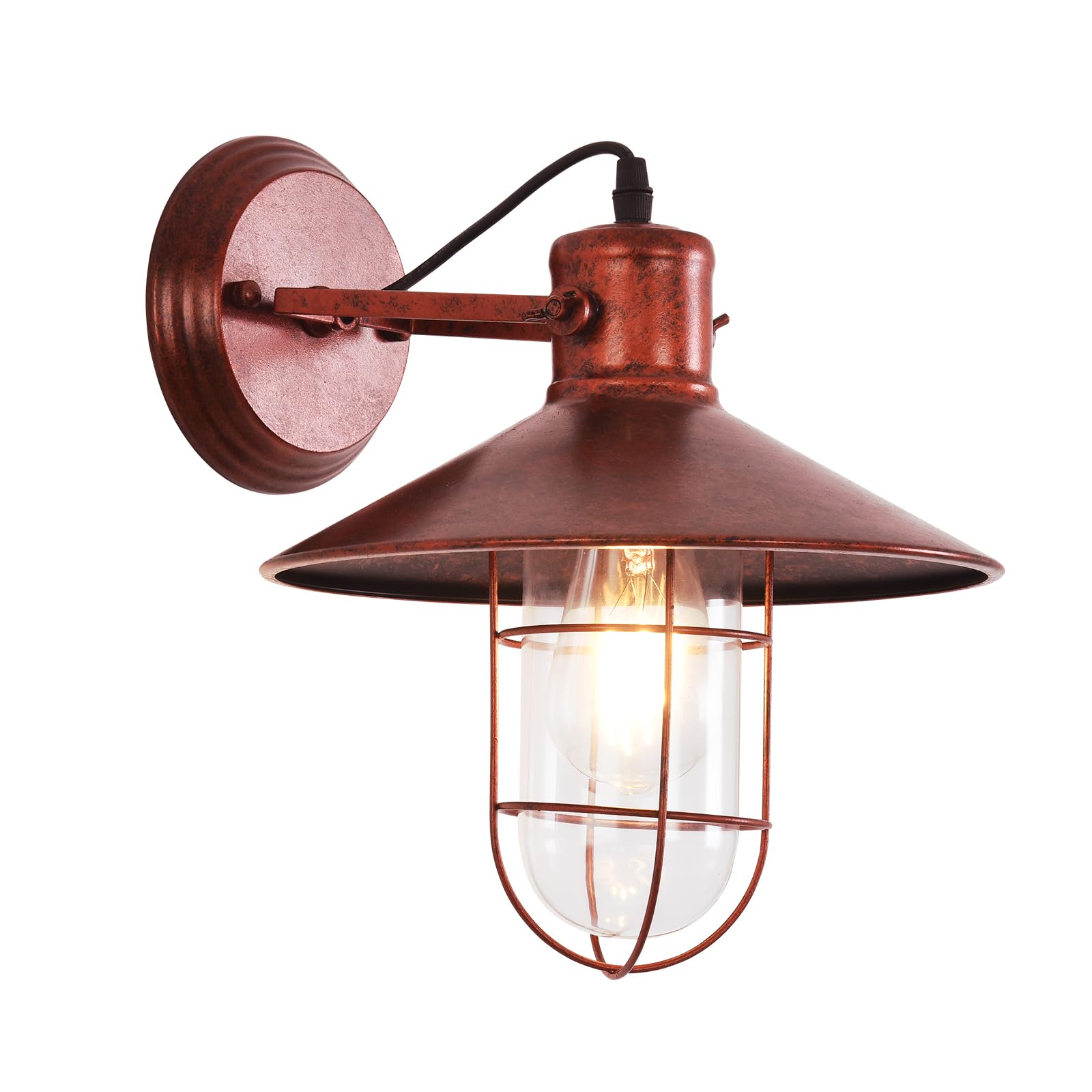 

HAWEE Outdoor Entryway Light, E26 Waterproof Bracket Light, Retro Wall-Mounted Antique-Style Lighting for Living Rooms, Stairs, Gateways, and