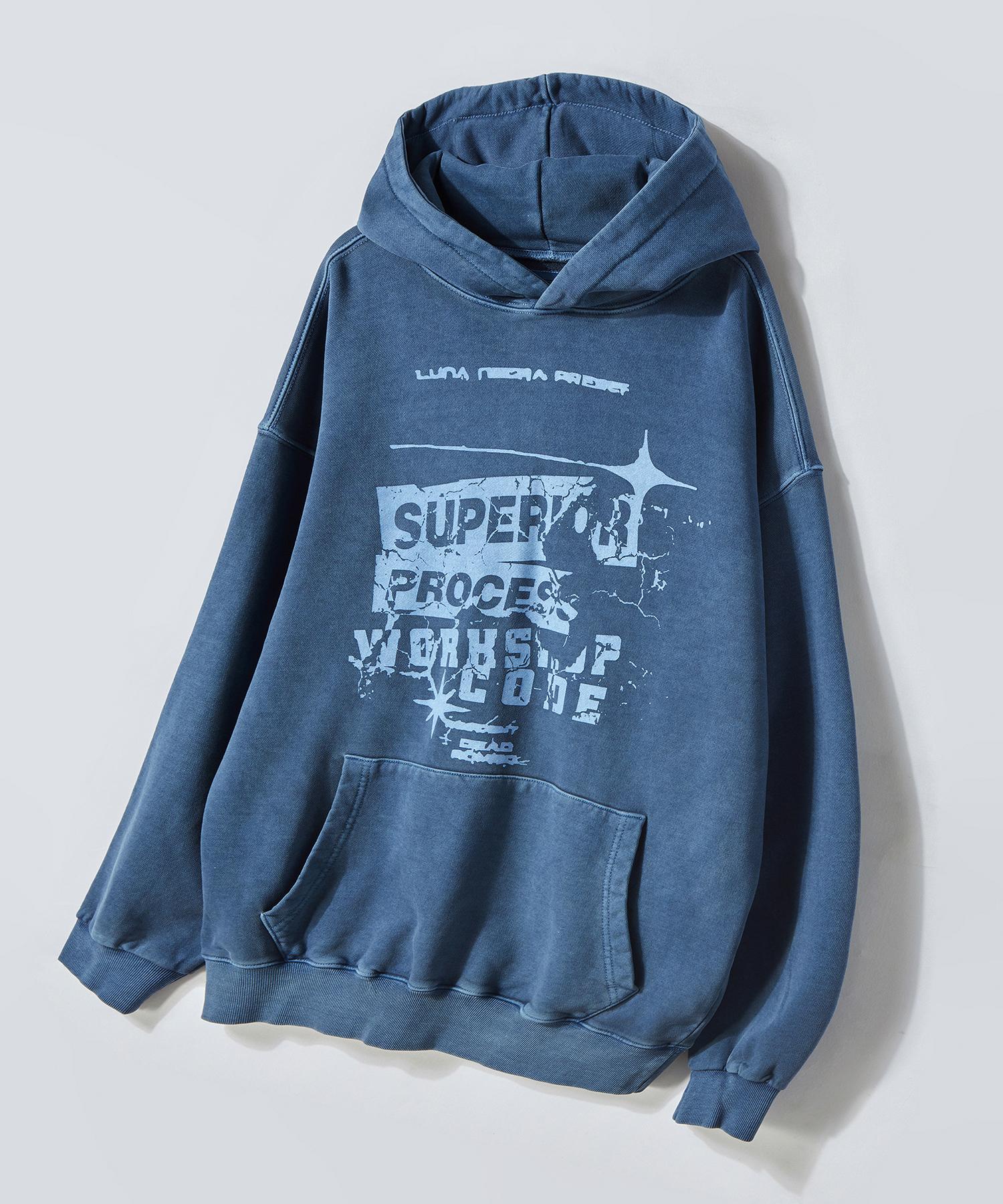 Travel Superior Pigment Hoodie Blue Shadow Blue Shadow/Extra Large