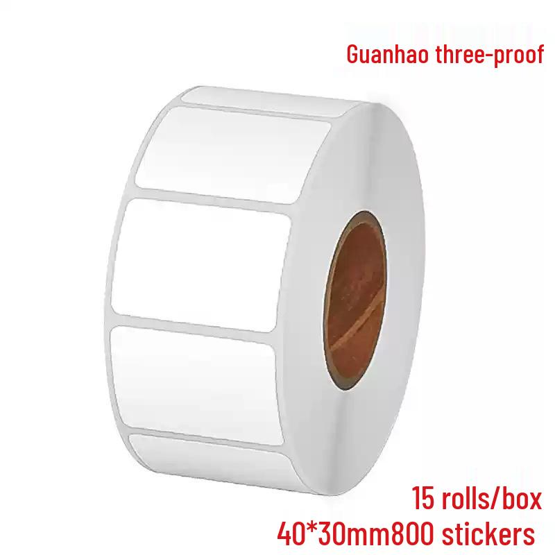 Custom Waterproof Multi-Color Thermal Paper Label: Oil-Proof, Self-Adhesive & Barcode-Ready