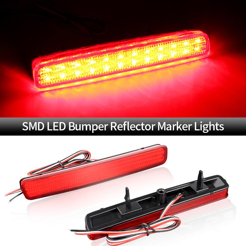 2PCS LED Rear Bumper Brake Lights For Toyota Prius V 2012-2017 Scion tC 2014-2016 NOAH/VOXY 80 Prius 40 Esquire Spade Red Bulbs