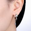 S925 Sterling Silver Sun Moon Stars Tassel Drop Earrings Women Earrings Charm Fashion Versatile Party Jewelry Gifts
