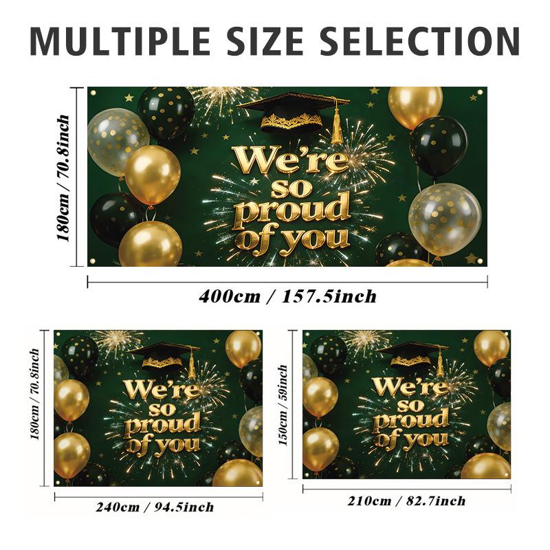 2026 Graduation Party Garage Banner: Yard Decoration Flag