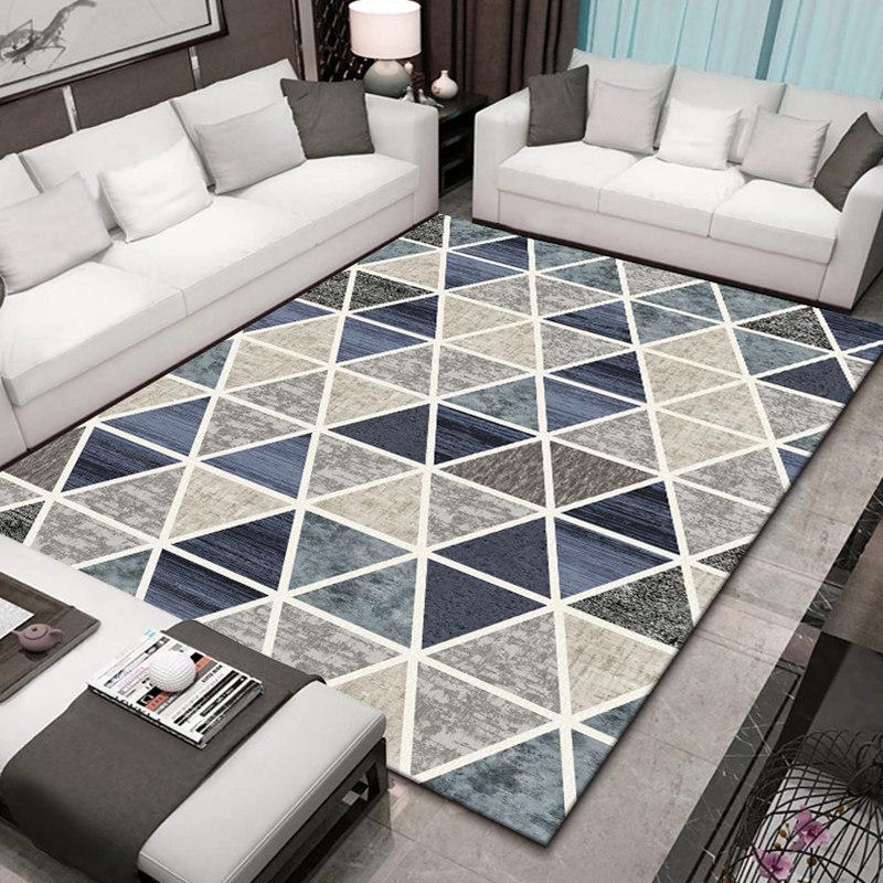 Nordic Modern Living Room Carpet Geometric Pattern Sofa Coffee Table Mat Bedside Carpet Bedroom Carpet