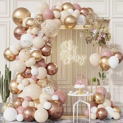 Vintage Blush Balloon Chain Yearly Party Wedding Scene Arrangement Irregular Latex Balloon Wreath