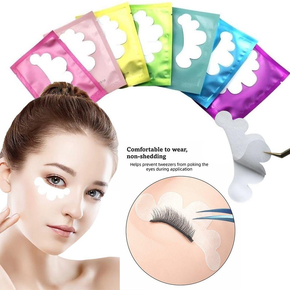 50Pairs Cloud Shape Grafting Eyelash Under Eye Pads White Lash Gel Patches Lash Grafting