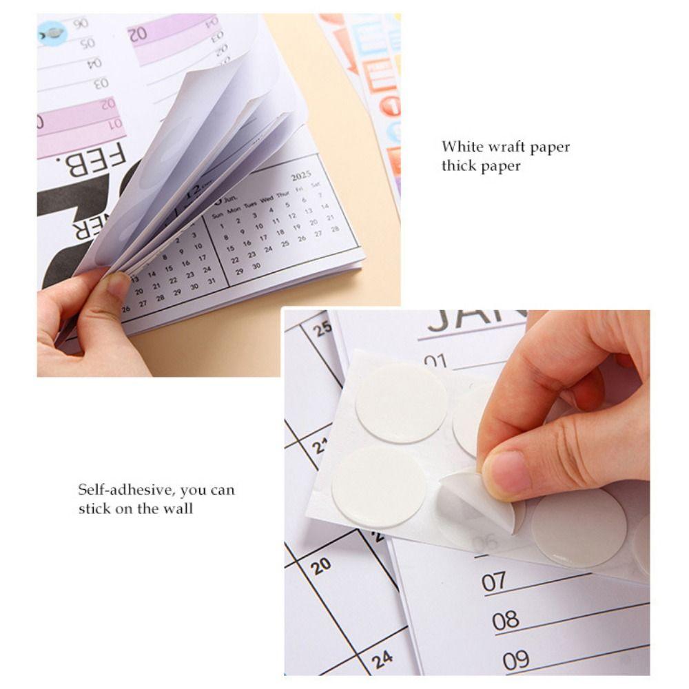 Decorative 2025 Calendar Planner Sheet Plastic Planning Wall Calendar  For School Office