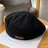 Winter and Autumn Fashion Solid Color Keep Warm Bailey Hat Women Retro Leisure Versatile Octagonal Hat Painter Artist Hats