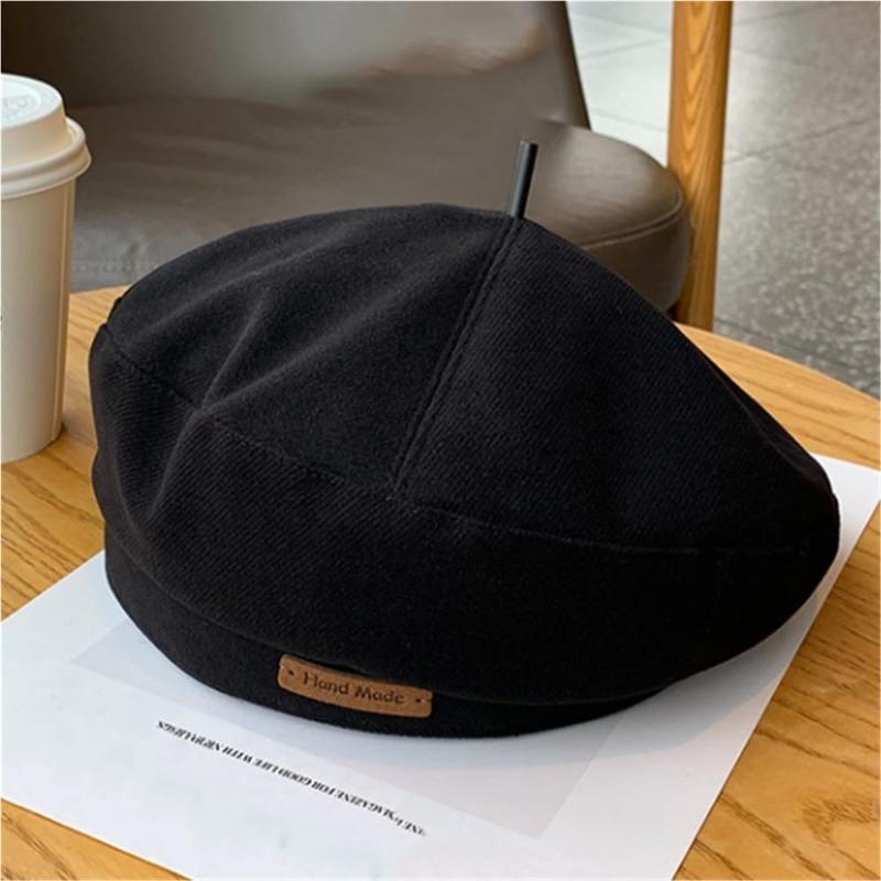 Зимняя и Осенняя Мода Однотонная Сохраняющая Тепло Шляпа Бейли Женская Ретро Повседневная Универсальная Восьмиугольная Шляпа Шляпы Художника