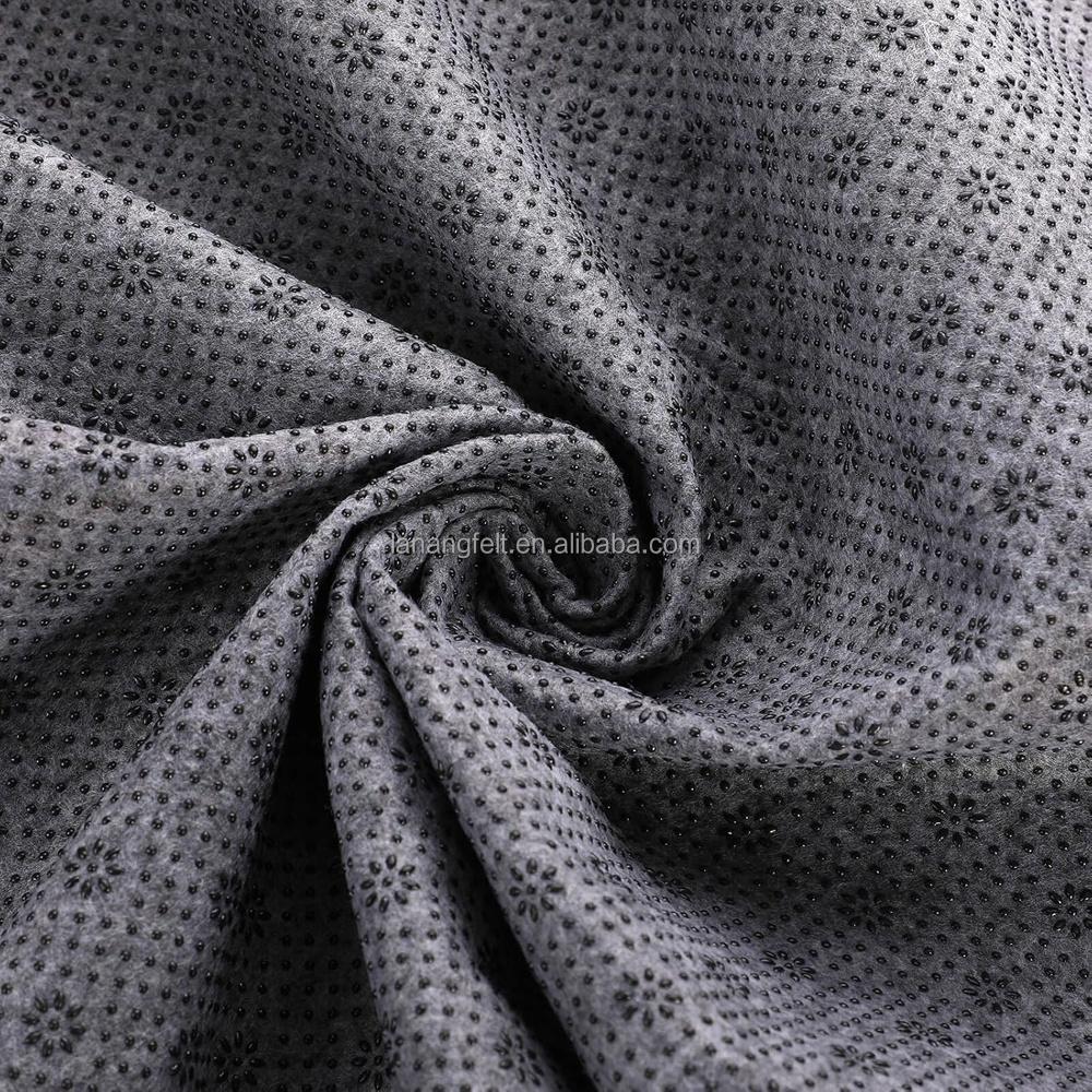 Custom Final Backing Fabric Cloth Non-slip Rug Pad Polyester Dots Carpet Secondary Backing Cloth