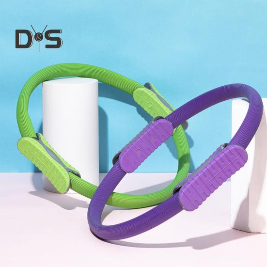 Inel Pilates pentru Femei cu Mânere Anti-alunecare pentru Tonifierea Picioarelor, Exerciții pentru Partea Interioară a Coapselor și Planșeul Pelvin, Cerc Yoga, Echipament Fitness pentru Gimnastică Acasă