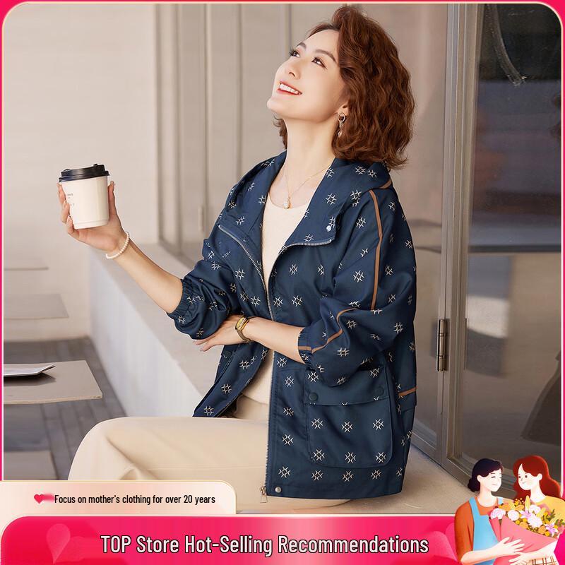 

Women s Floral Hooded Zipper Jacket 4XL