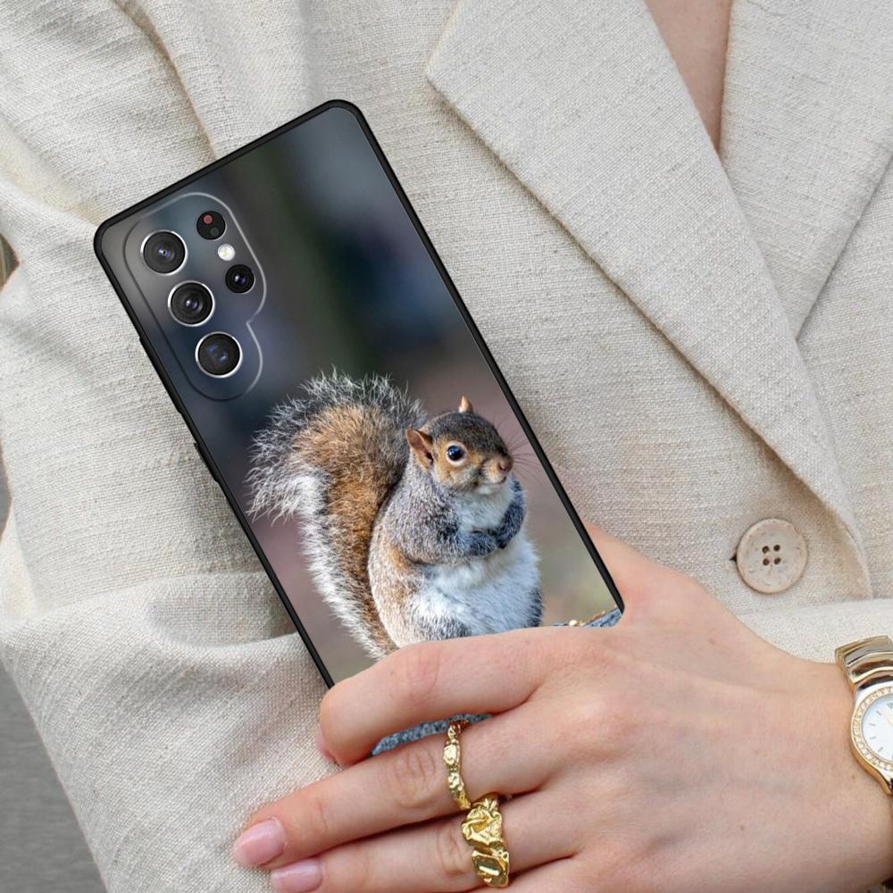 Cute Animal Squirrel Cell Phone Case for Samsung Galaxy S26 Ultra S25 S24 S23 S22 S21 S20 Note10 Cover