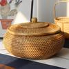 Hand-woven Bamboo Oval Storage Basket