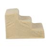 3 Steps Pet Dog Cat Stairs Ramp Ladder with Removable Cover for High Bed(Beige)