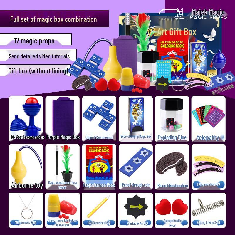 

Magic Props Set: Educational Gift Box for Boys & Girls - Perfect for Performances & Birthdays