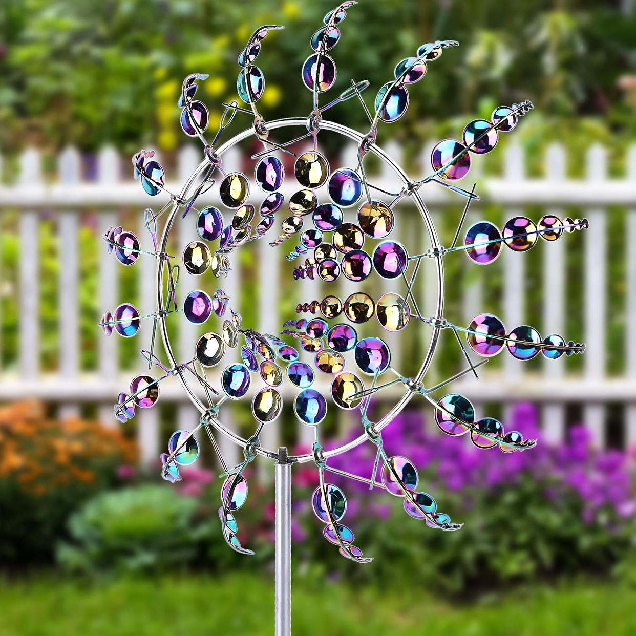 

Волшебный кинетический металлический спиннер-ветряная мельница, работающий от ветра, креативное украшение для сада, улицы, двора, уникальные коллекторы ветра