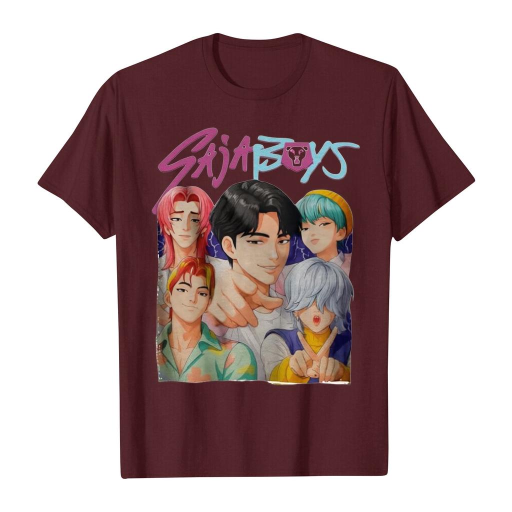Boys And Girls Round Neck Casual Cartoon Print Short-sleeved T-shirt Tops