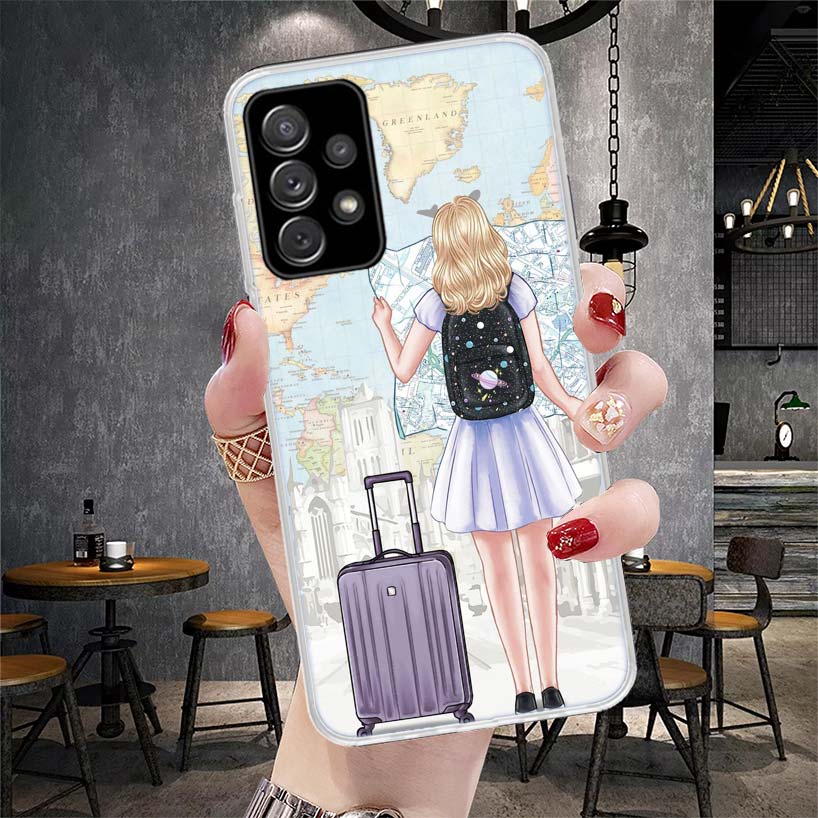 Girls Best Friends Forever BFF Soft Phone Case For Samsung Galaxy A12 A22 A32 A52 A72 A02S A51 A50S A71 A70 A31 A20S Note 20 Ult