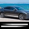 2Pcs Car Door Side Skirt Stickers Vinyl Wrap Black Car Stickers Racing Stripes Vinyl Decals Auto Tuning Decoration Accessories