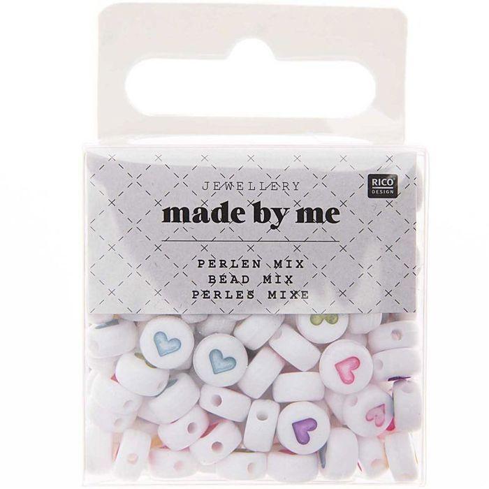 Perles - RICO DESIGN - Centre Coeur - 5 x 7 mm - Multicolore - 165 pièces