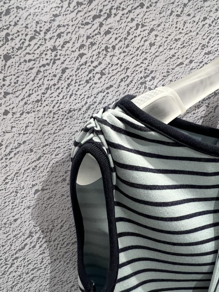 SOMSOC Sally Stripe Scarf Top_Sky Blue