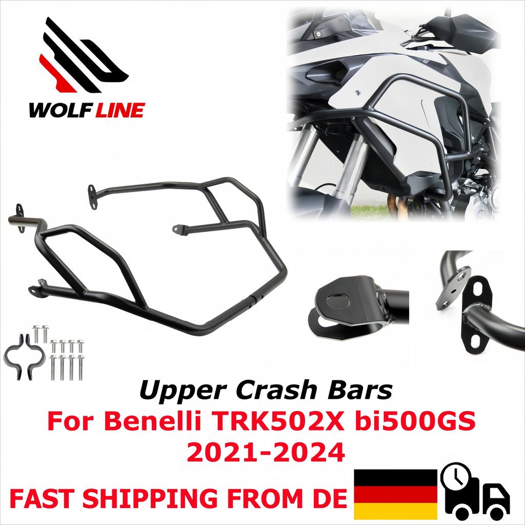 WOLFLINE for TRK502X Upper Engine Bumper for Benelli Bi500GS Upper Crash Bar Engine Guard for Benelli TRK502X Bi500GS 2021-2024